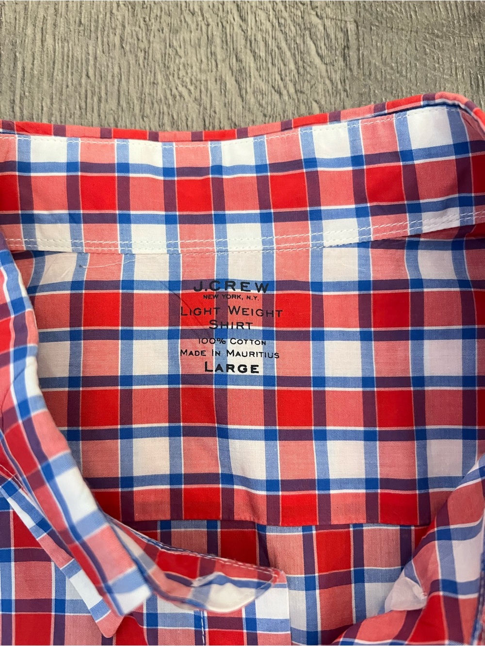 J. Crew Red and Blue Plaid Button-Down Shirt - Picture 3 of 8